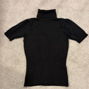 Black Turtleneck Women's Top